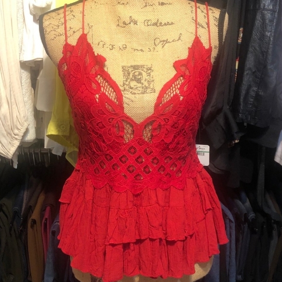 Free People Adella top red - Picture 4 of 11